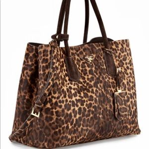Prada Cavallino Nielo leopard print bag